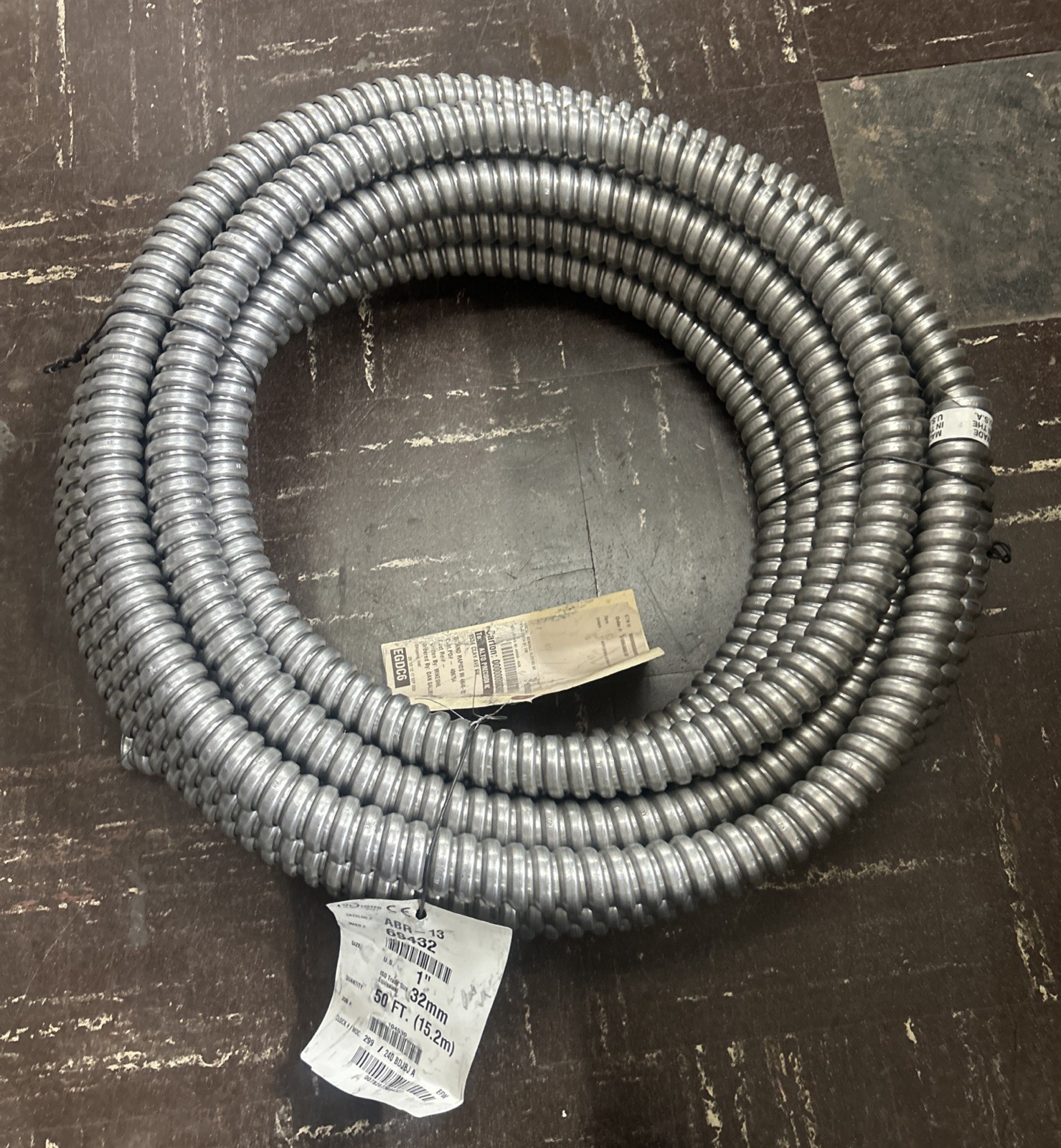 Electri-Flex ABR-13 50 Feet Flexible Metal Conduit 1” Alum Flex Coil (new)