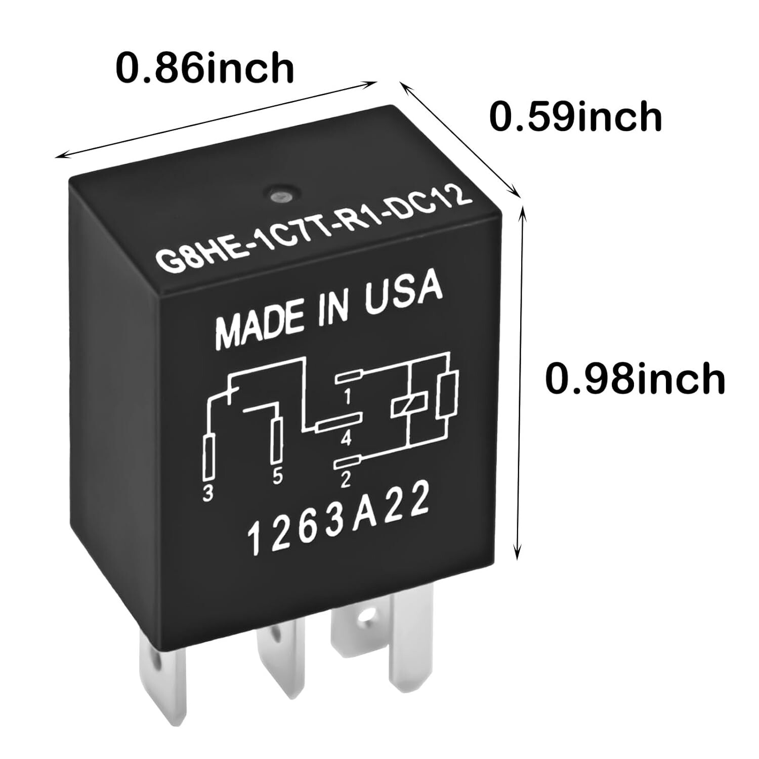 Lots of For OMRON G8HE-1C7T-R1-DC12 High Current Automobile Relays DC12V 5-Pins