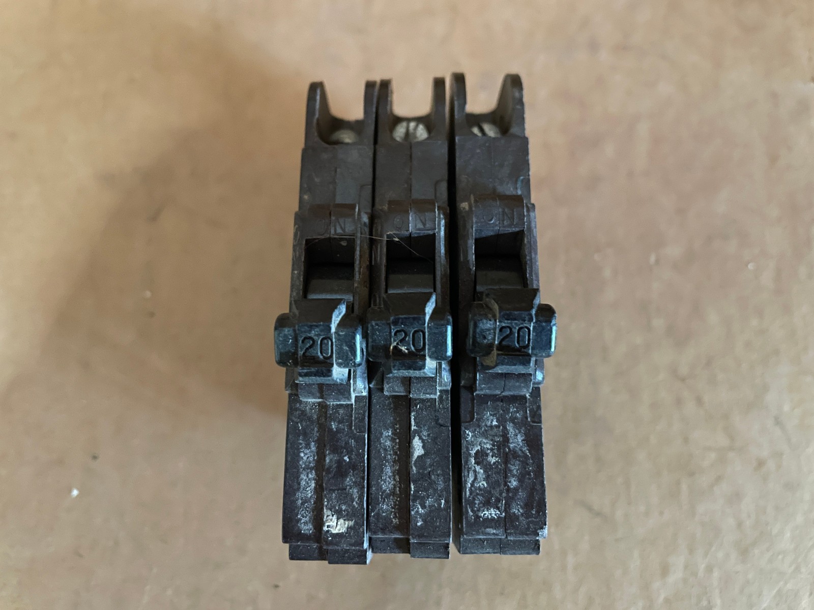 Three- FPE 20 Amp 1 Pole Stab-Lok “Thin” Federal Pacific Breakers NC-120