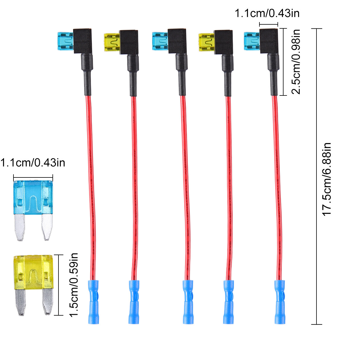 Fuse Holder Add-a-circuit Fuse TAP Adapter Mini ATM APM Blade for Cars Boats ATV