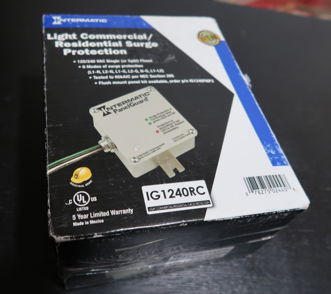 Intermatic Light Commercial / Home Panel Guard Surge Protective Device IG1240RC