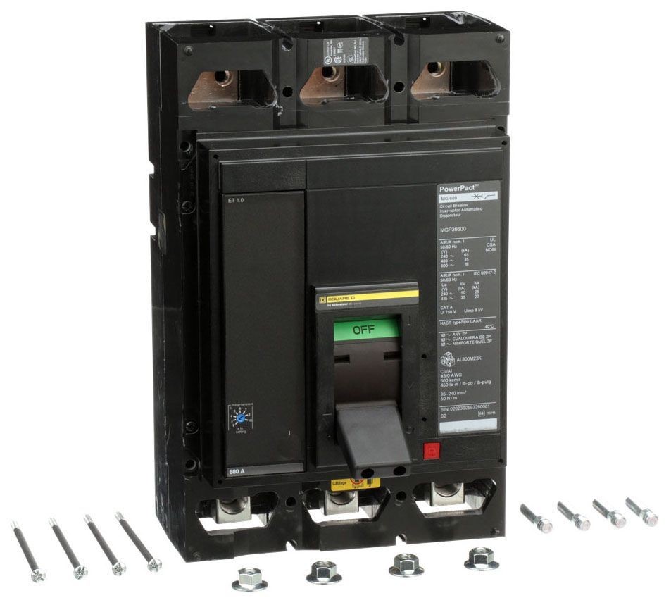 Square D MGP36600 600 Amp 3 Pole 600V Molded Case Breaker
