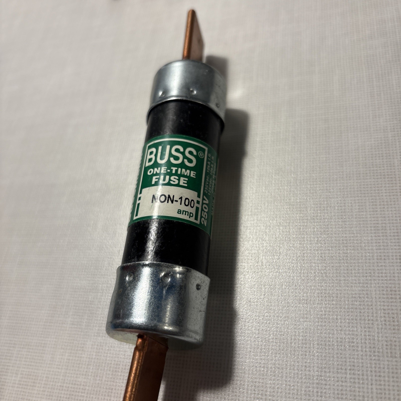 Cooper Bussmann Class H NON Style One 100 Amp Time Fuse NON-100