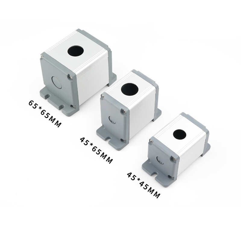 Metal Aluminum Pushbutton Control Switch Box Emergency Stop Box 12/16/19/22mm