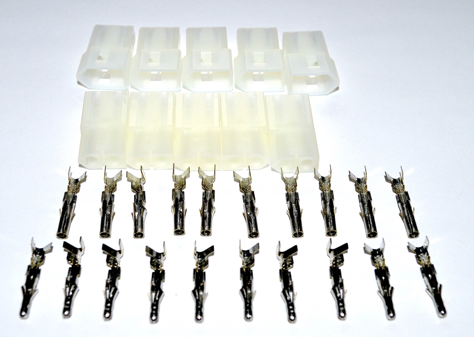 2 Pin .093 Molex Connector Kit, 5 Sets, w/18-22 AWG .093″ Pins, Free Hanging