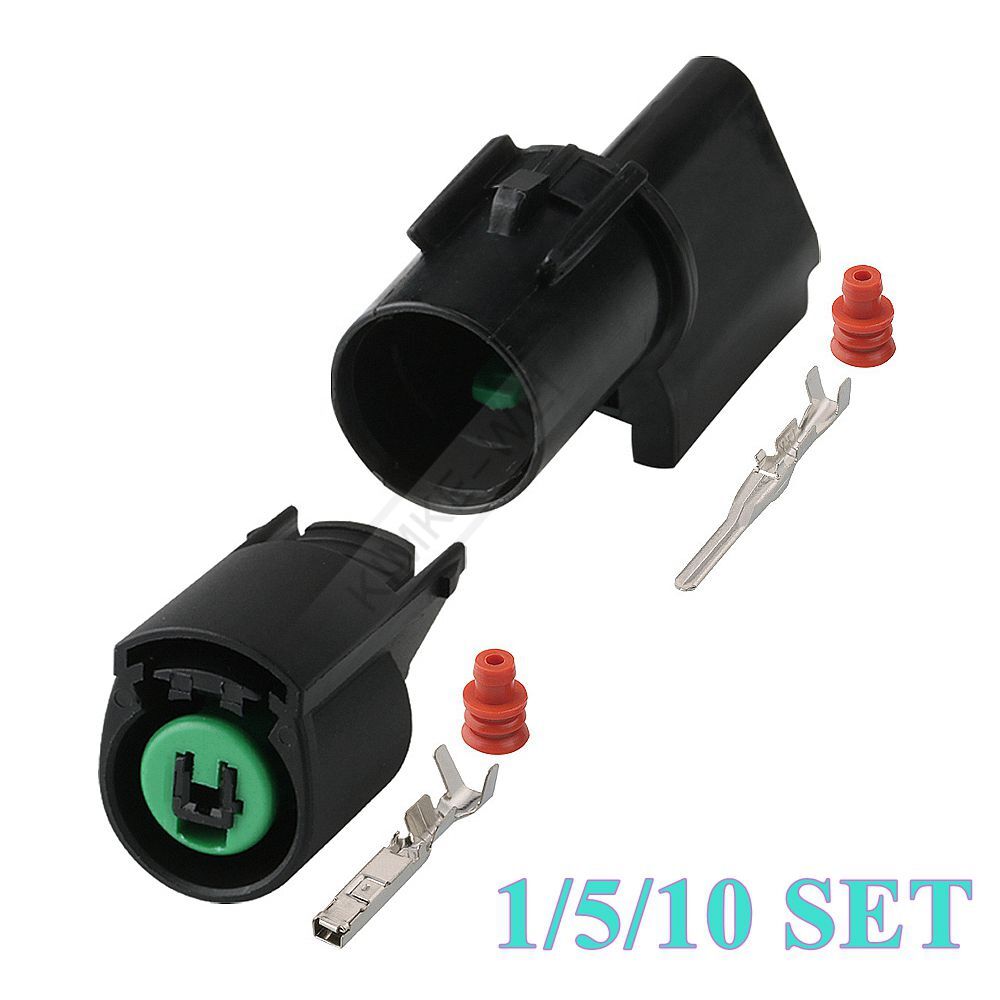1 Pin KUM Car A/C Compressor Male Female Connector Plug Kit For Mitsubi Hyundai