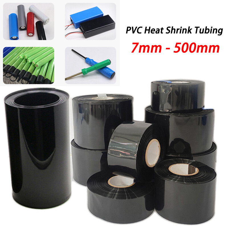 PVC Heat Shrink Tubing Wrap RC Battery Pack LiPO NiMH NiCd 7mm – 500mm Black