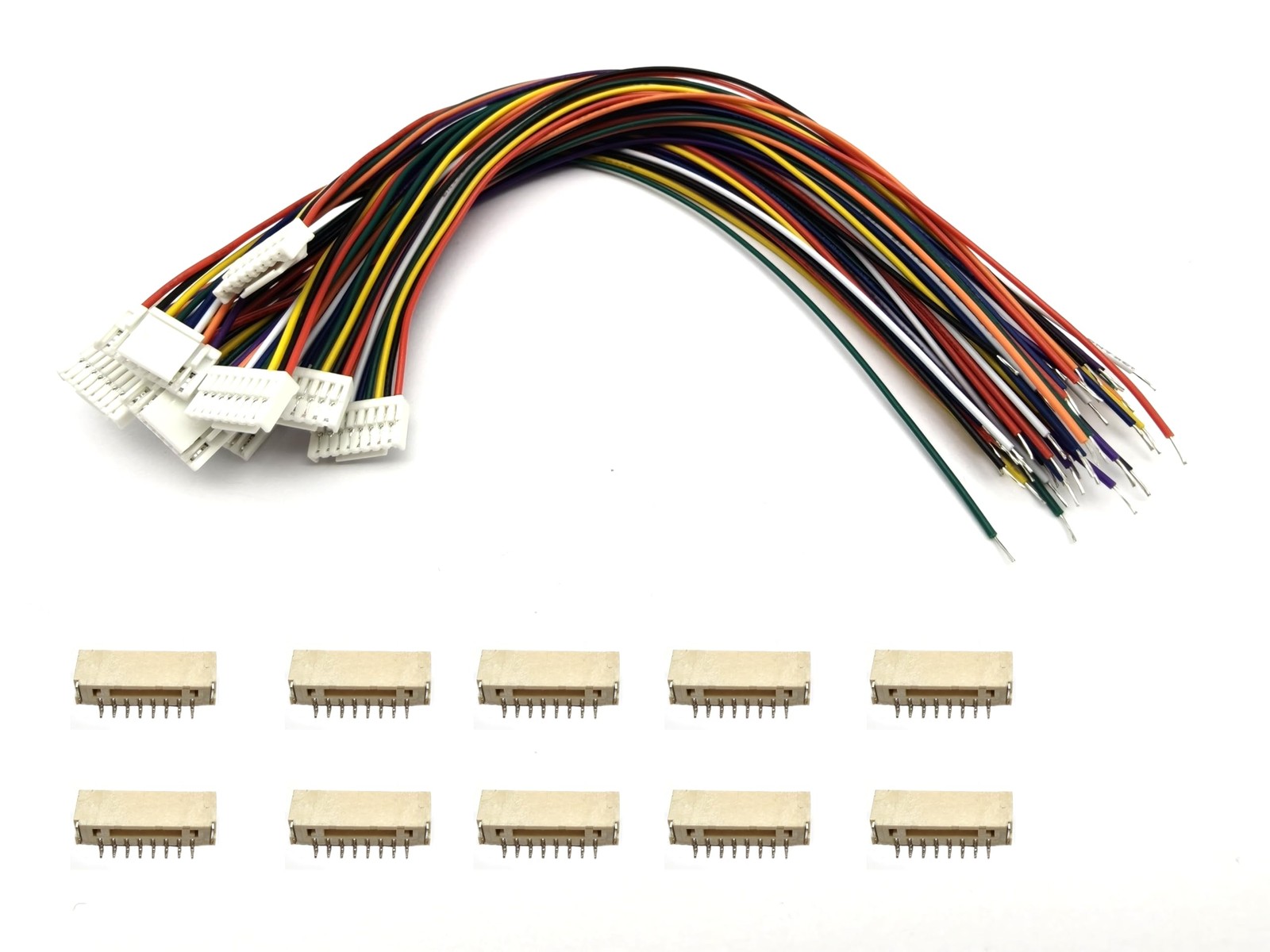 10 Pairs Micro JST GH 8Pin 1.25mm Male Female Terminal Connector 15cm