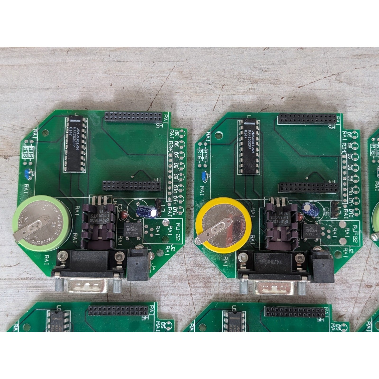 Lot Circuit Boards w Maxim MAX203CPP Transceiver Chip RAI P63664 AC-02 0203 DB-9