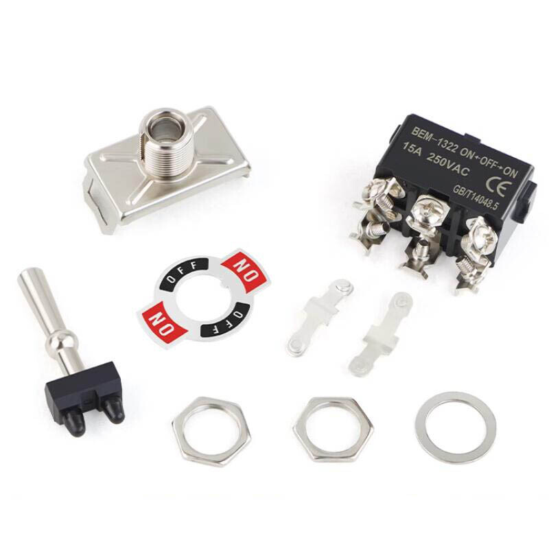 15A 250V Toggle Flick Switch ON-OFF-ON Car Dash Light Metal SPST 2 3 4 6 Pin