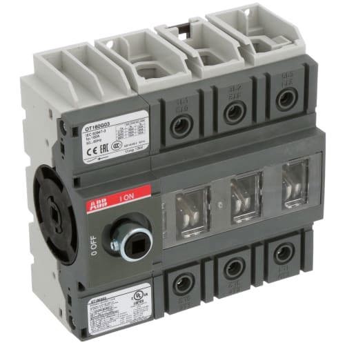 1Pc ABB OT160G03 Non-Fusible Disconnect Switch, 3 P, 160A, DIN Rail/Panel M