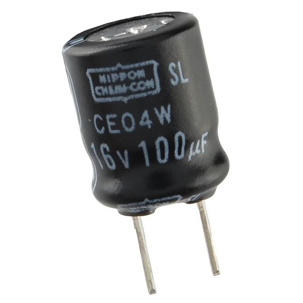 Nippon-Chemi Con 100uF 16 Volts Electrolytic Capacitor Radial Leads USA Seller