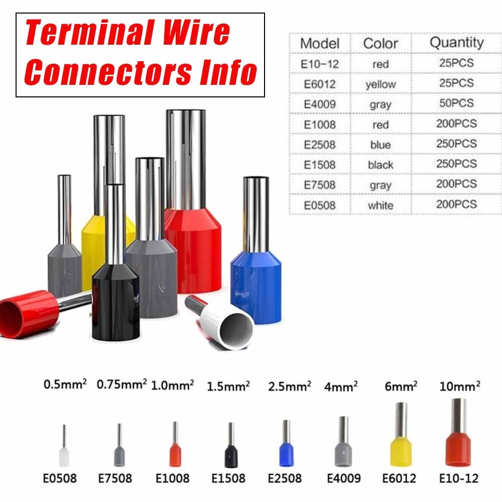 Ferrule Crimping Tool Kit AWG23-7 Self-adjustable Ratchet Wire Crimping Tool Kit