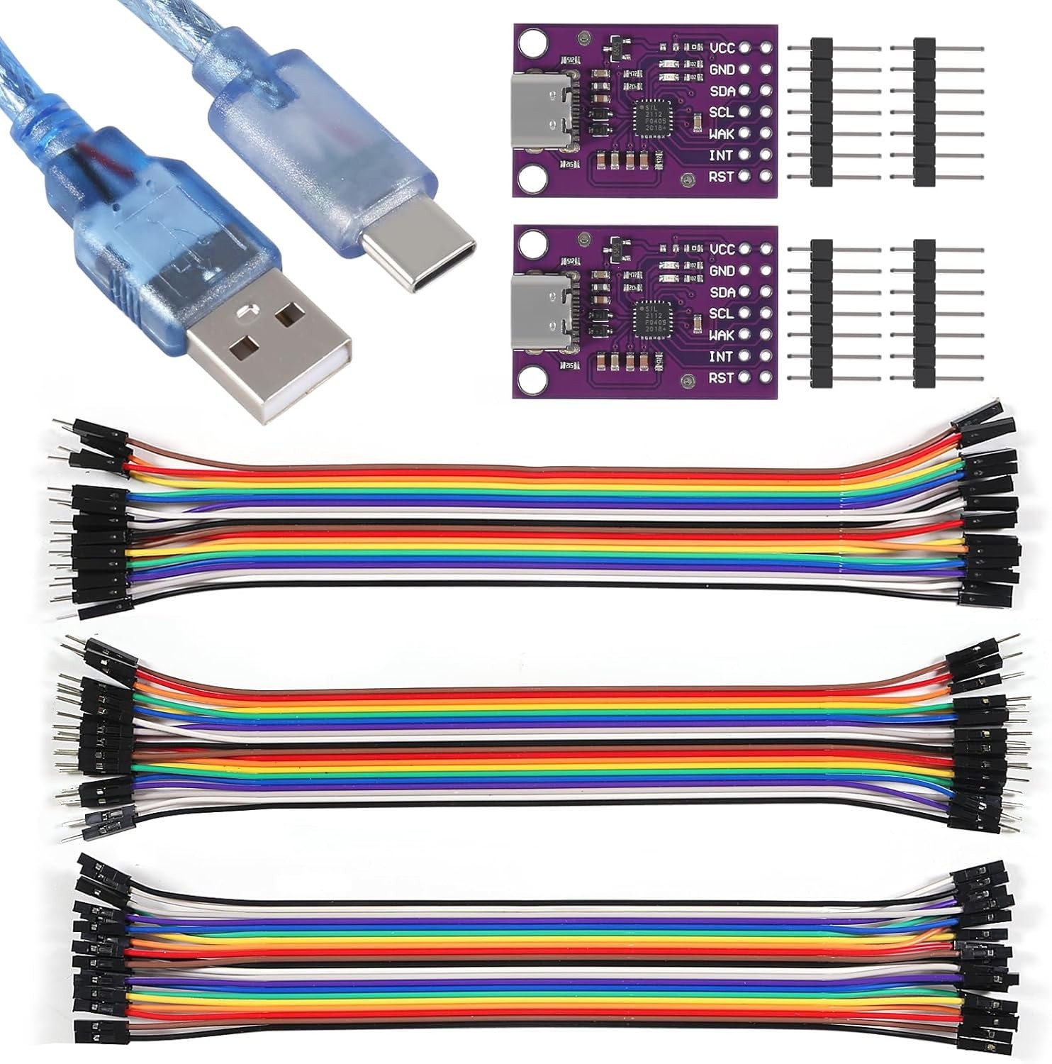 Type-c CP2112 Adapter, 2PCS CP2112 debug Board USB to I2C Communication Module..