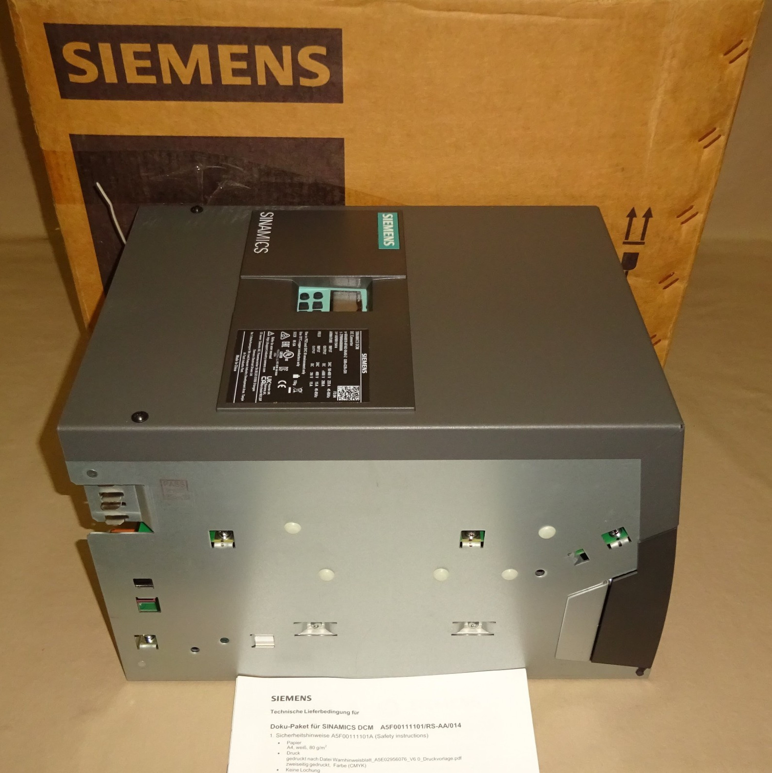 Siemens 6RA8078-6FV62-0AA0-Z G00+G20+S01 Sinamics DCM DC Converter NEW