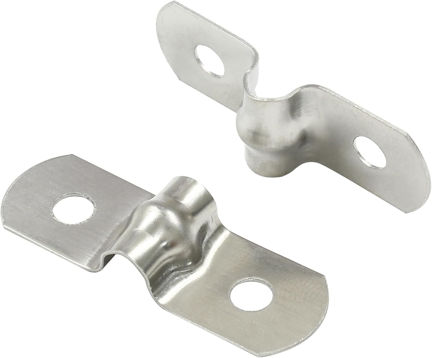 50 Pack M5 Two Hole Strap U Bracket 304 Stainless Steel Rigid Pipe Strap Clamp H
