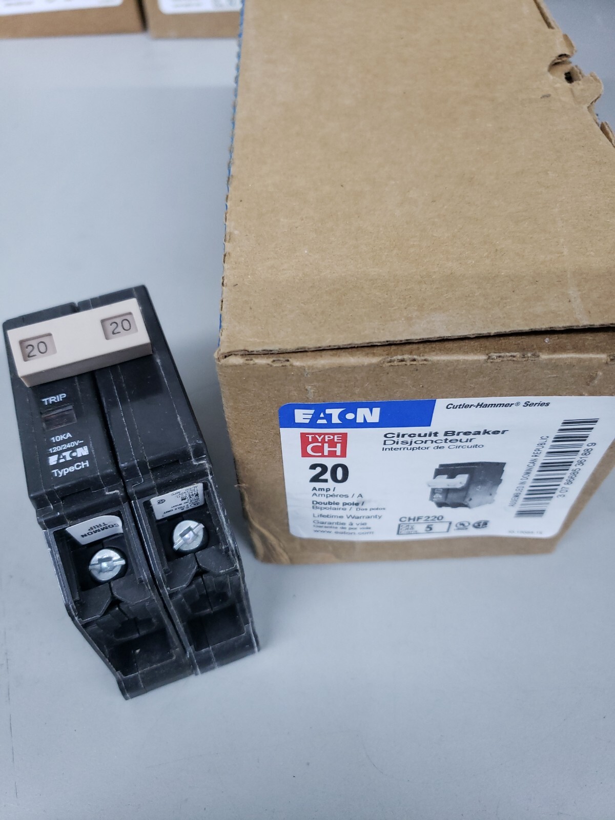 1 new Cutler Hammer CHF220 20 AMP Double Pole Circuit Breaker 120/240V