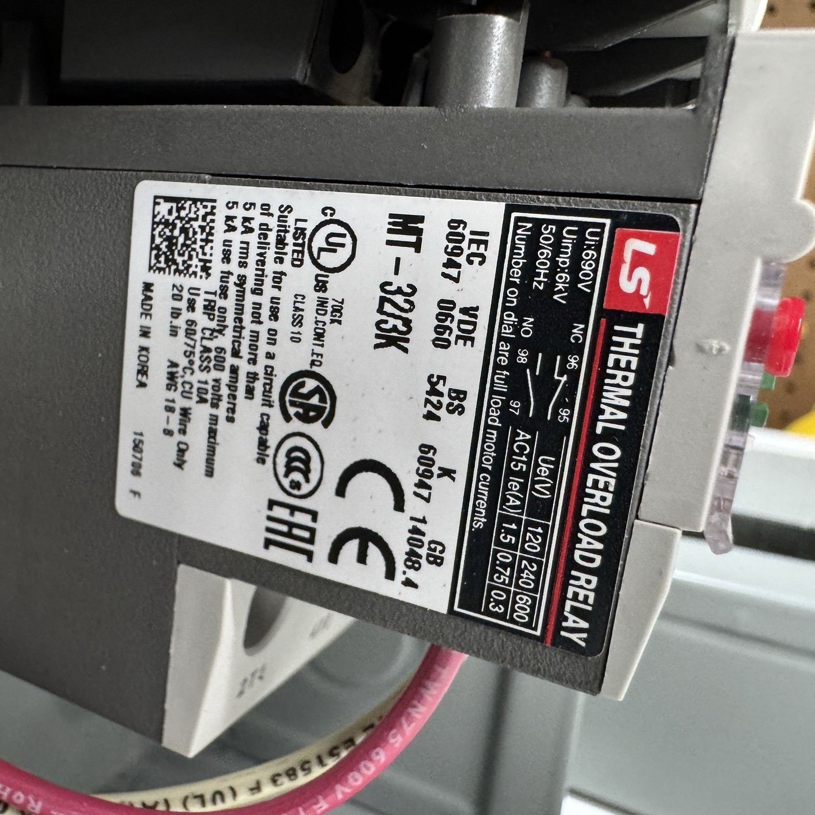 GE C-2000 control – MC-32a contactor 120V coil 32A – LS, MT-32