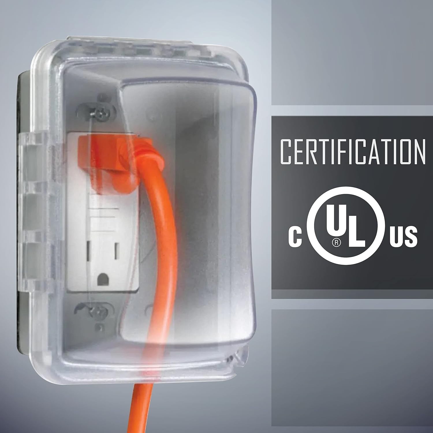 1-Gang Weatherproof In-Use Outlet Cover, Clear, 3.75-Inch Deep, Easy Install