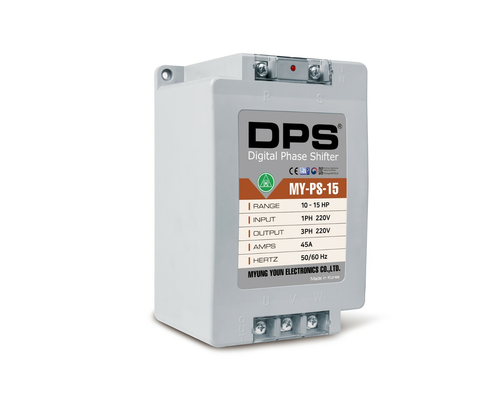 1 Phase to 3 Phase Converter, Suitable for 10HP(7.5KW) 30 Amps 200-240V Motor