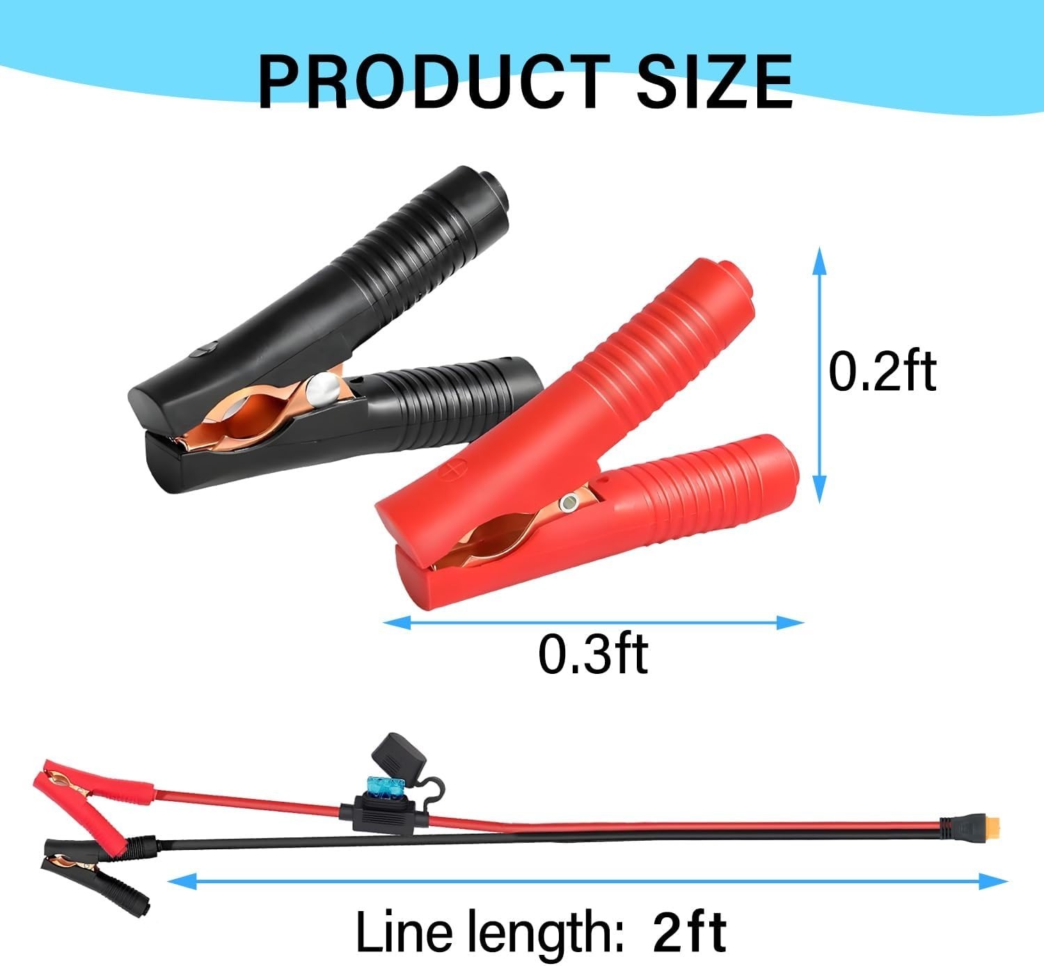 10AWG XT60 to Alligator Clips,XT60 to Battery Alligator Clip Cable with Quick Re