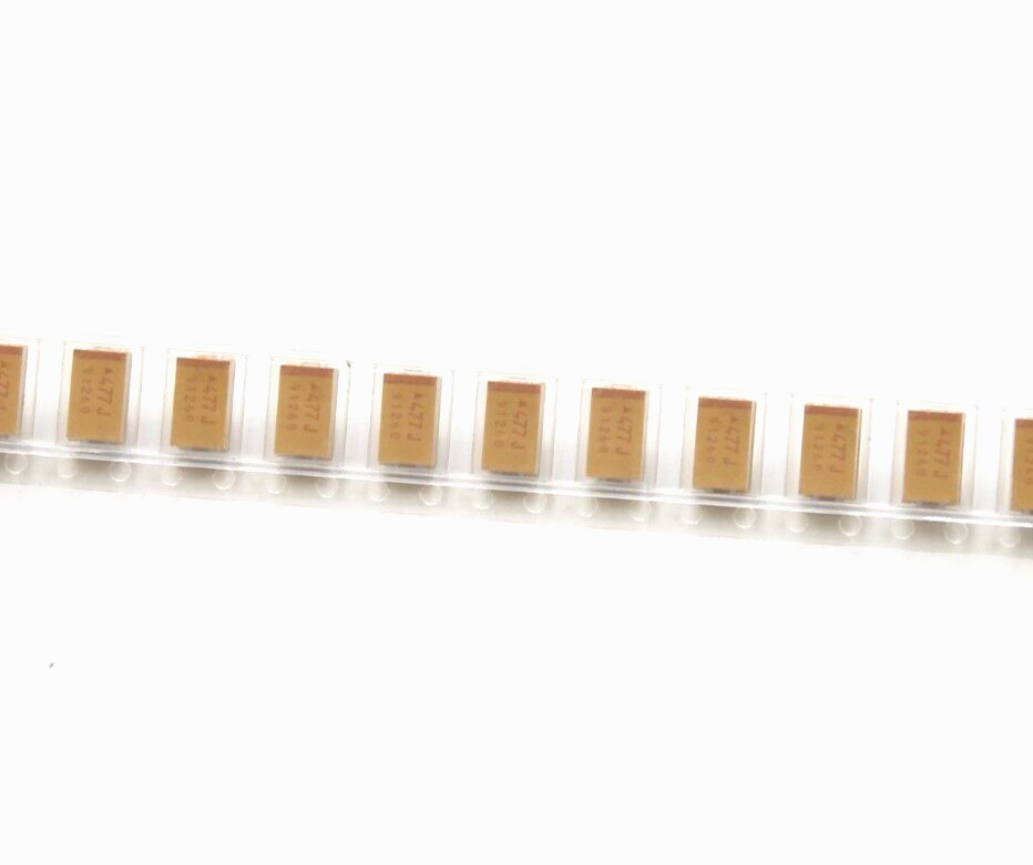 (25pcs) 470uF 6.3v 20% AVX Tantalum Capacitor Low ESR ROHS TPSE477M006R Reel