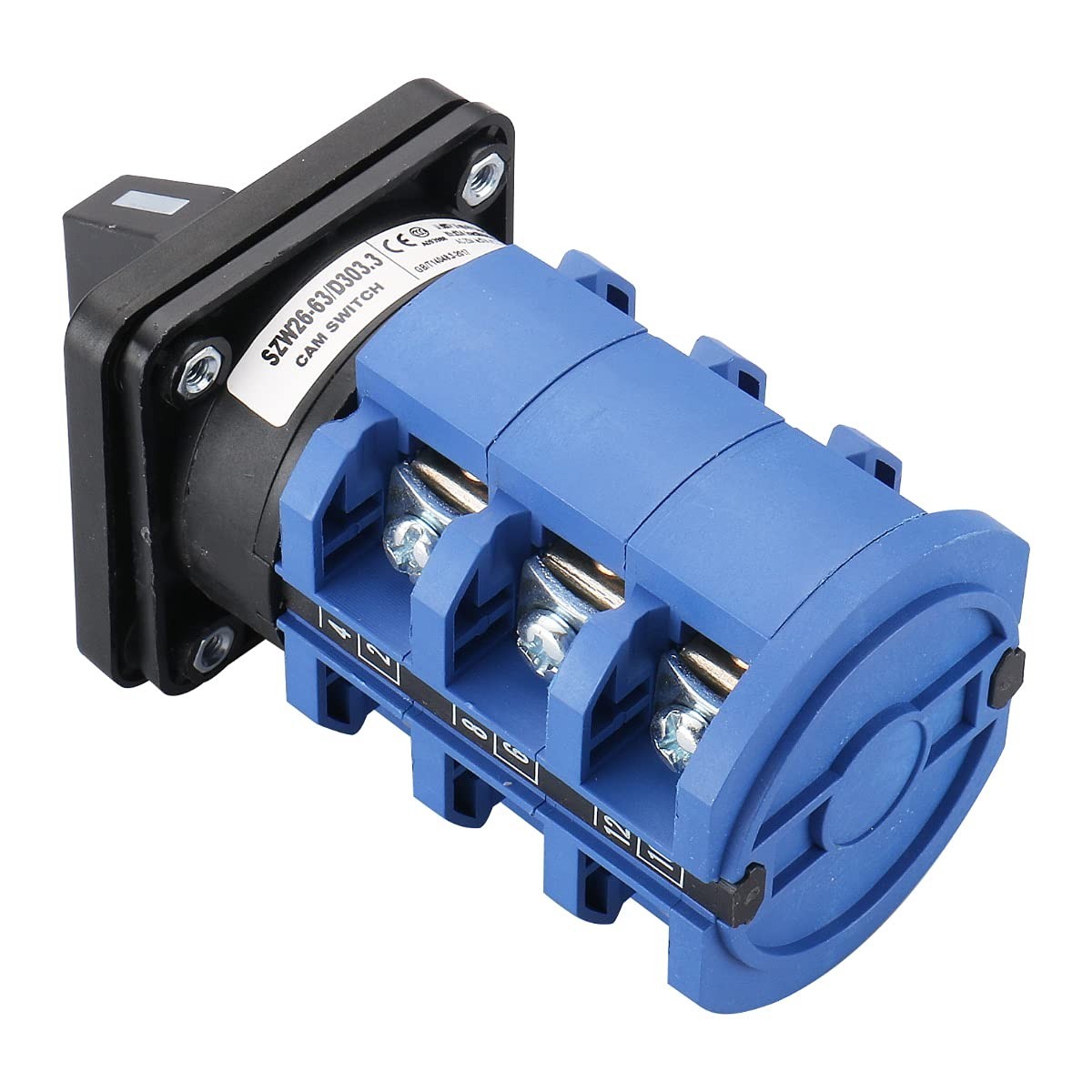 Baomain Rotary Changeover Switch 63A 3 Position 12 Terminal 1 0 2 Circuit