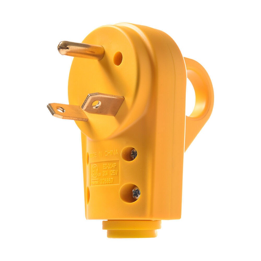 RV 30AMP Receptacle Plug Male Power Cord End Replacement Electrical 125V Camper