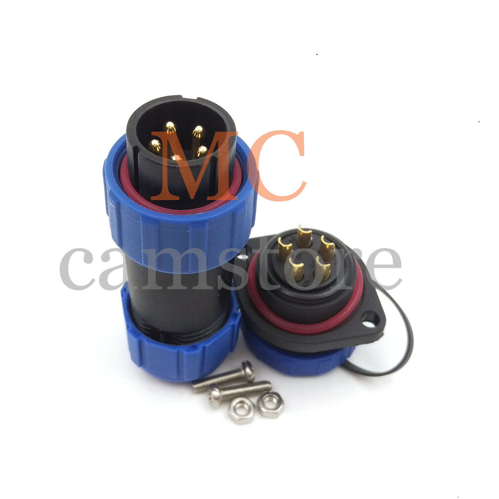 SP21 2-12 pin Waterproof Connector Bulkhead 2-Hole Circular IP68 Plug & Socket