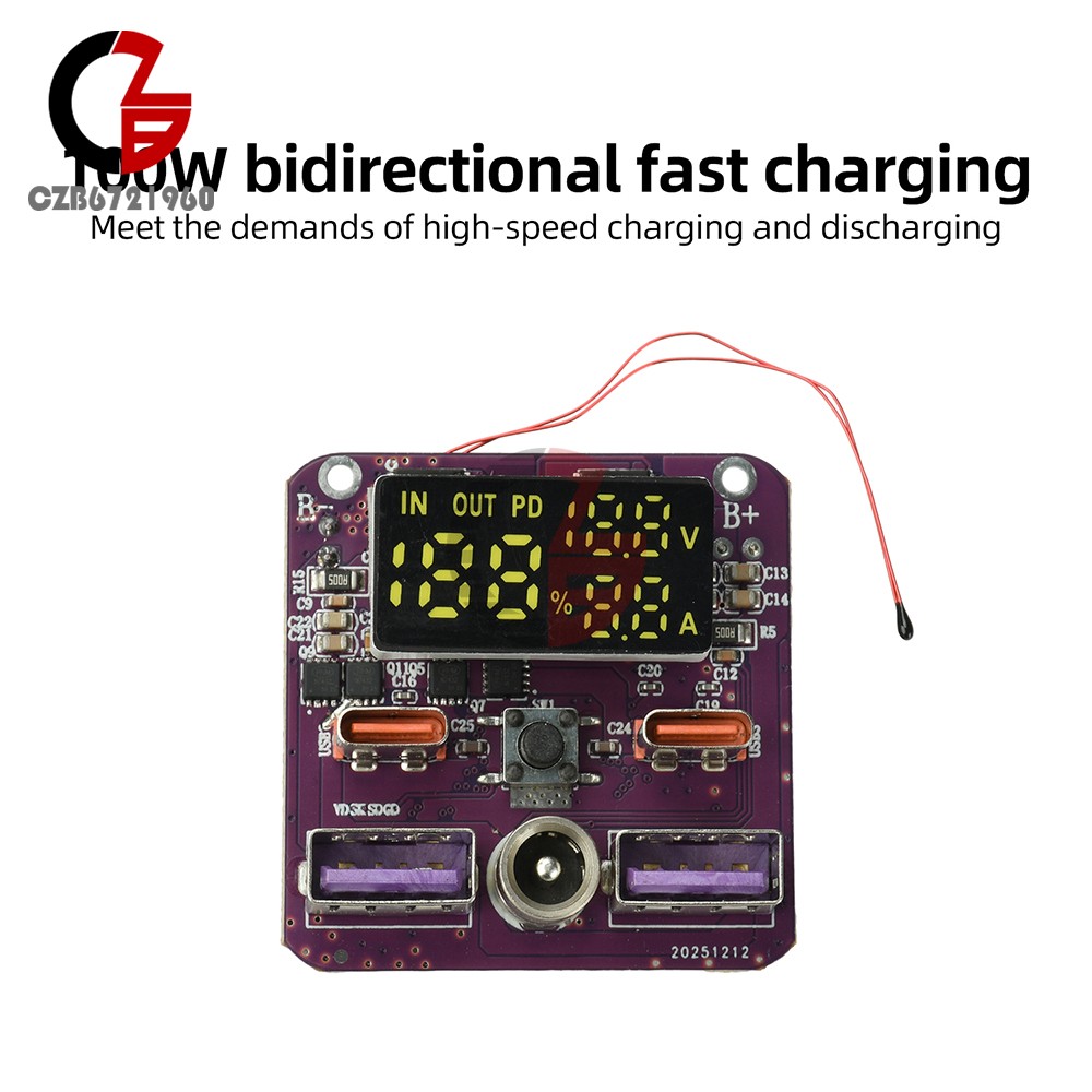 4S PD 100W Bidirectional Fast Charging Module Charging Discharging Board 20V 5A