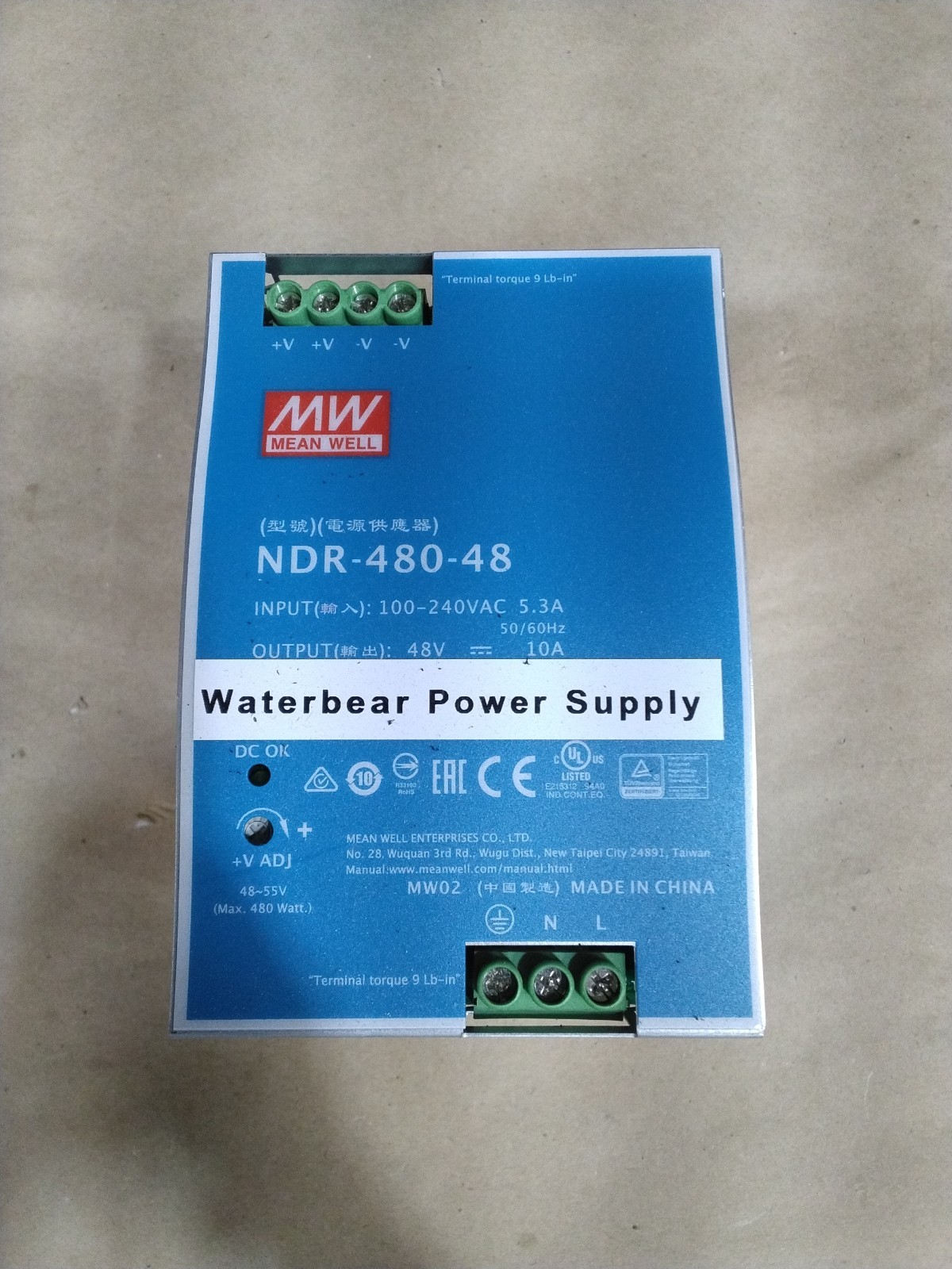 Mean Well NDR-480-48 Switching Regulator Power Supply