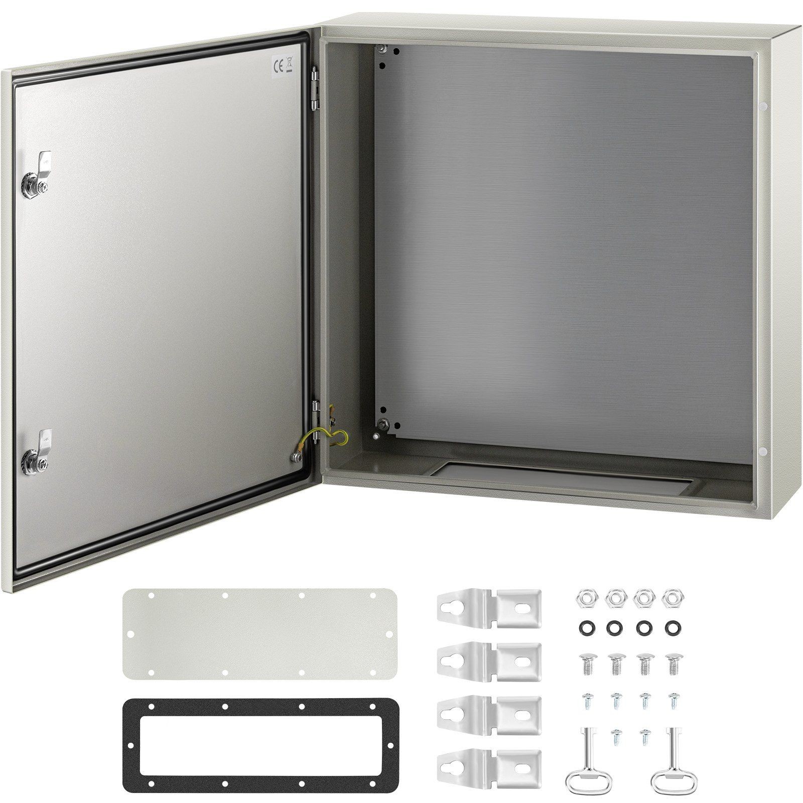 24x24x8in IP66 NEMA 4X Steel Waterproof Electrical Enclosure for Outdoor Use