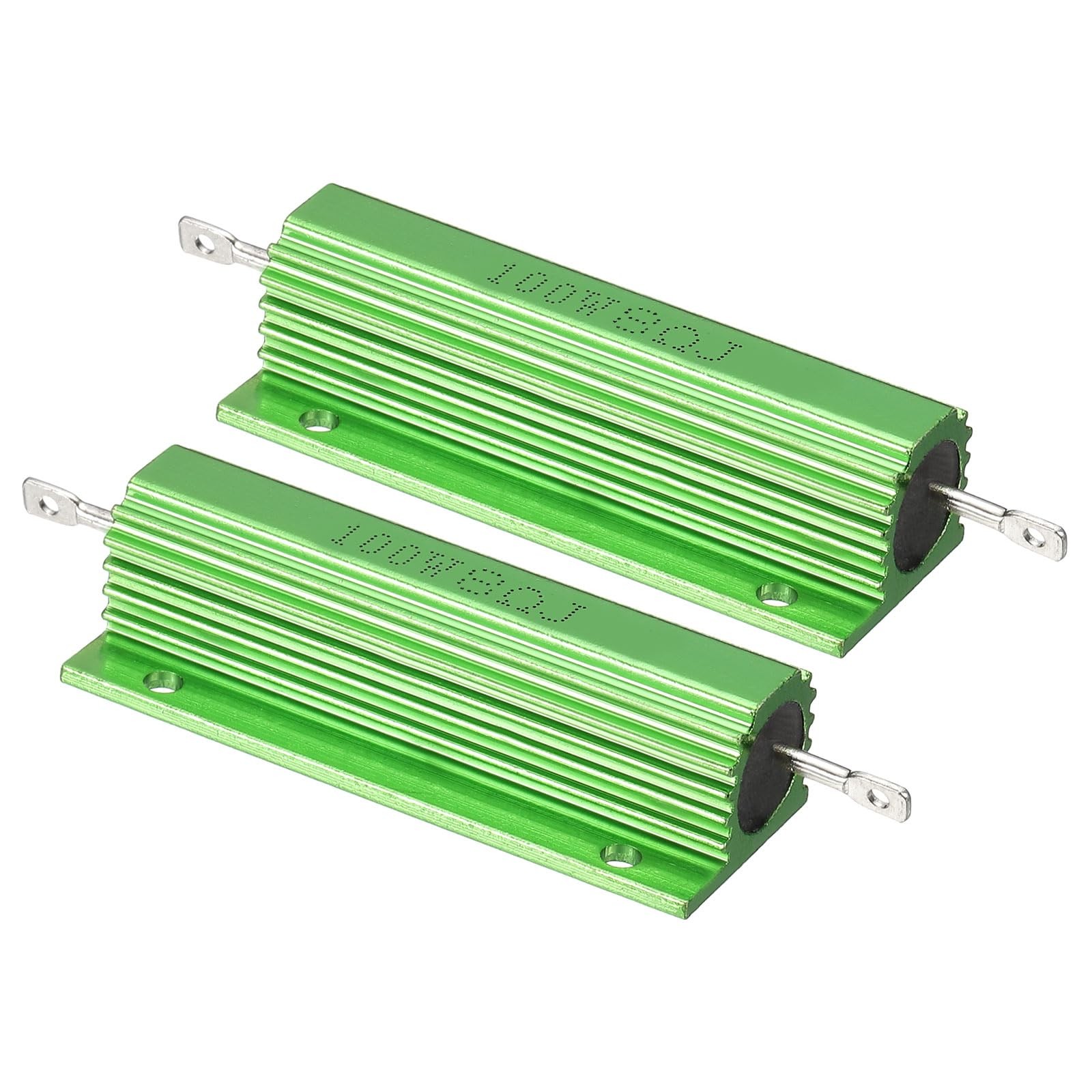 Patikil 100W 8 Ohm Aluminum Shell Resistor 2 Pack Aluminum Housing Resistor