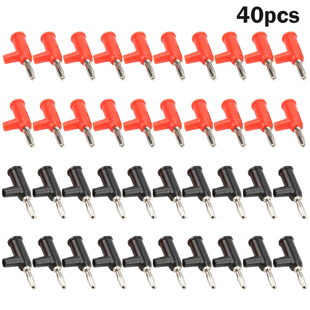 40Pcs 4mm Banana Plug Stackable Solderless Banana Plug Connector For Securi FOD