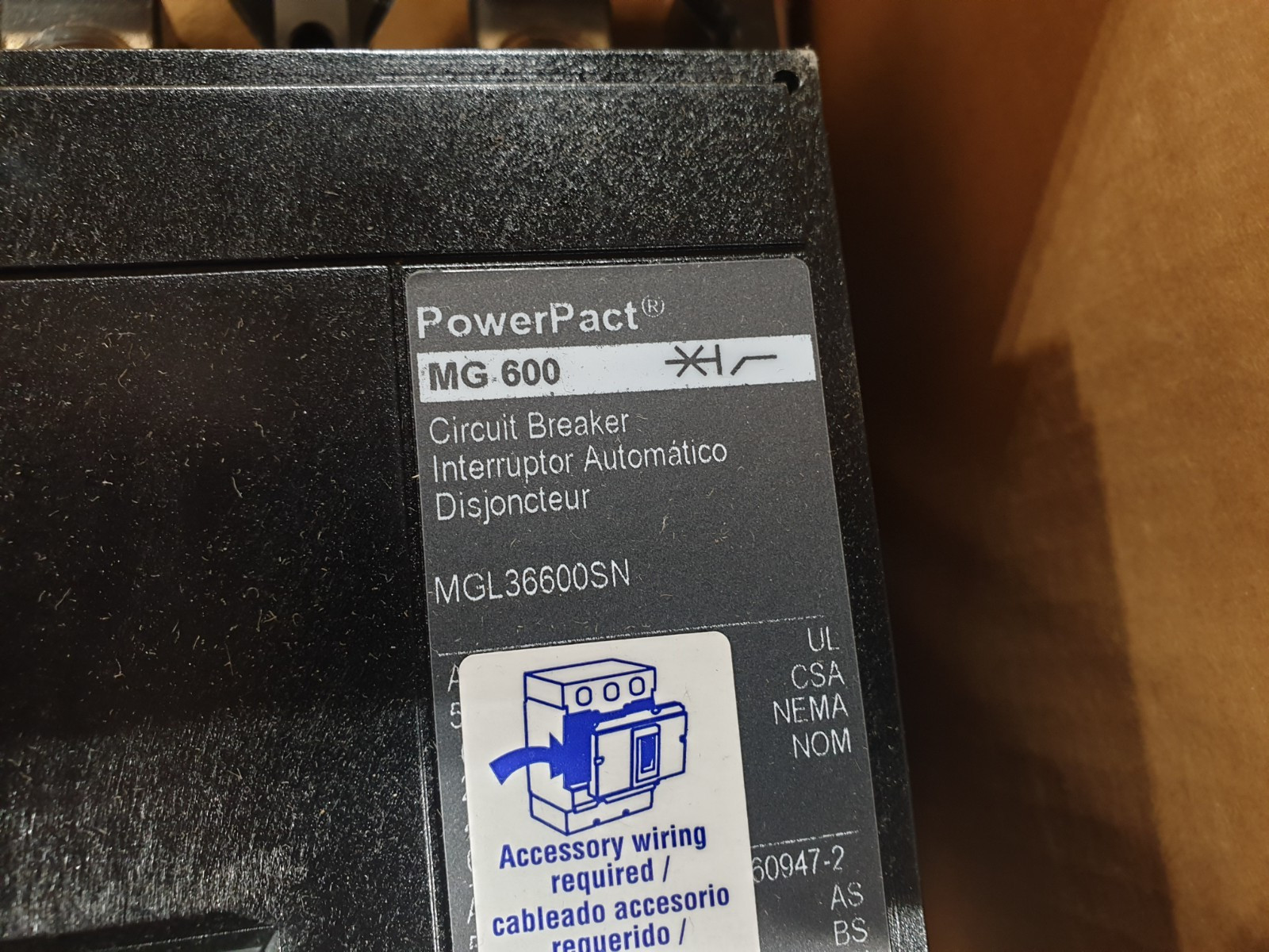 Square D MGL36600 SN Circuit Breaker *NIB*