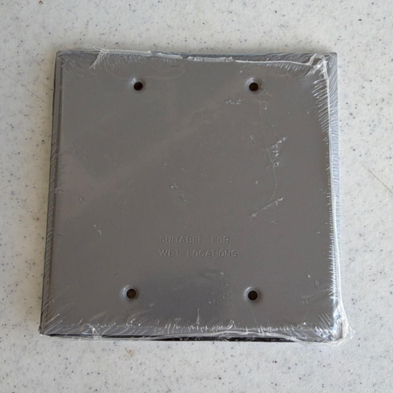 Bell Outdoor 2-Gang Blank Outlet Cover, Gray, Wet Locations Exterior 5175-0
