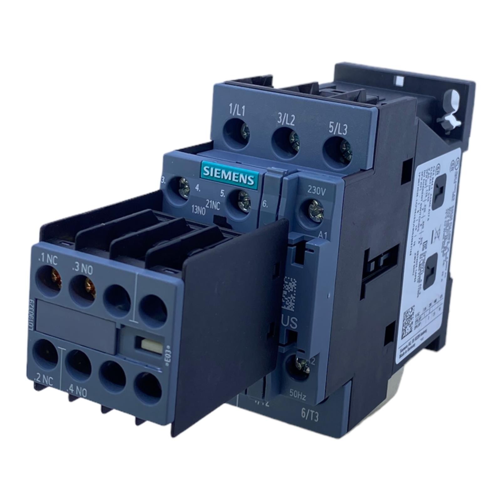 Siemens 3RT2024-1AP04 Power Contactor +3RH2911-1HA11 12A 5.5kW 400V 230V AC 50Hz