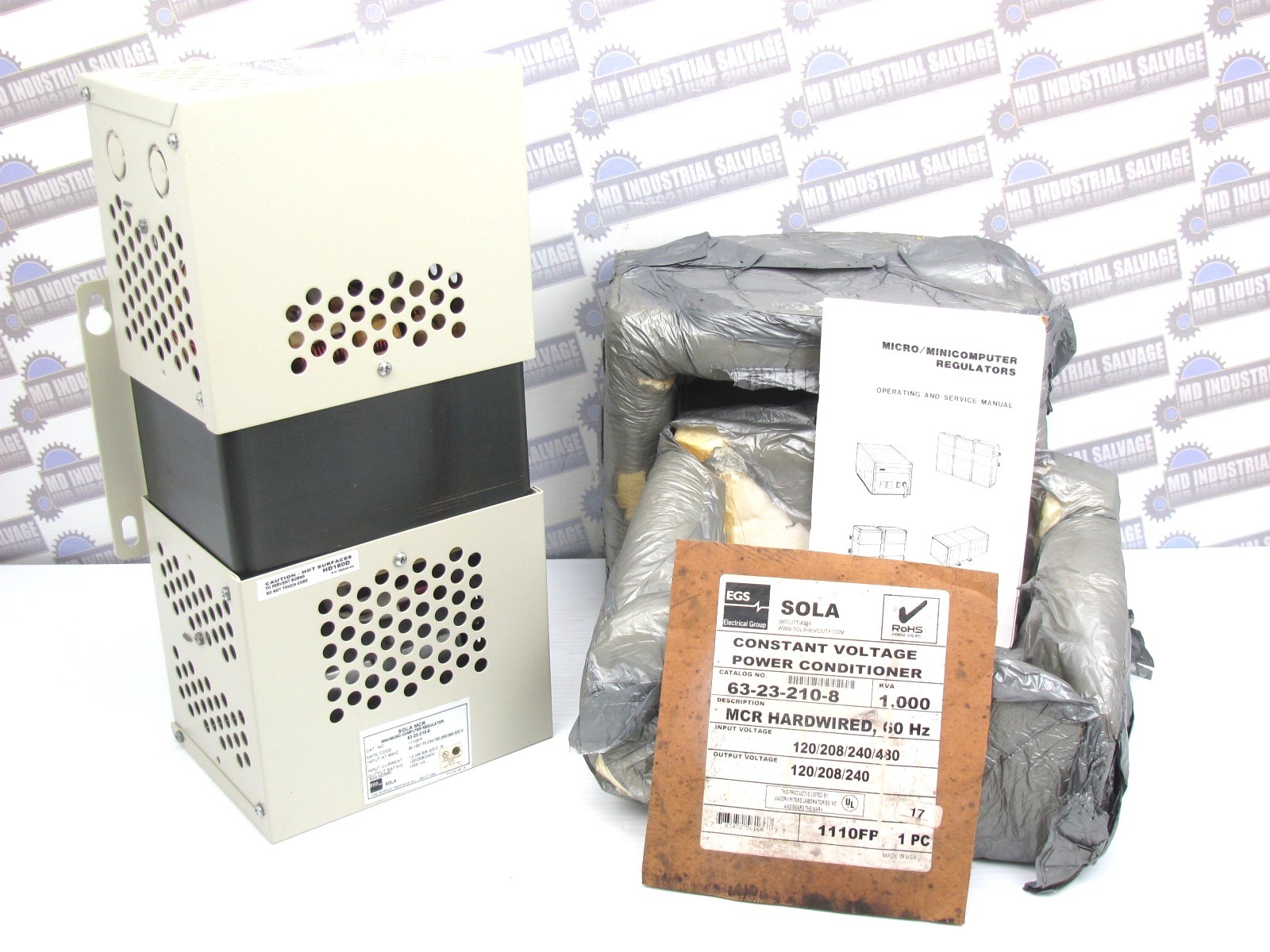 SOLA HD – 63-23-210-8 – CONSTANT VOLTAGE CONDITIONER TRANSFORMER – 1KVA (NEW)