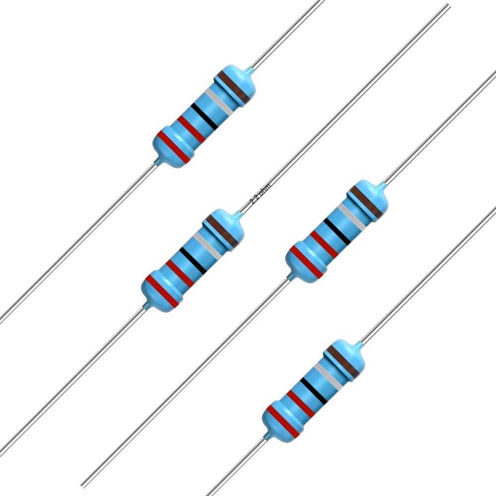 Moisture-Proof 100pcs 2.2Ω Resistors 1/4W ±1% Tolerance for Reliable Performance