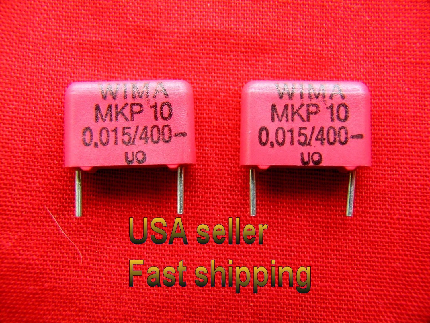 4 pcs – .015uf (0.015uf, 15nf) 400v metalized film poly capacitors (rd)