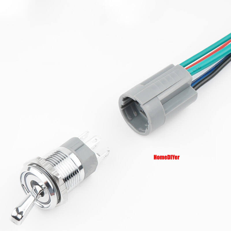 16mm LED Metal Toggle Switches On/Off 2 Positions Waterproof IP65 Button Switch