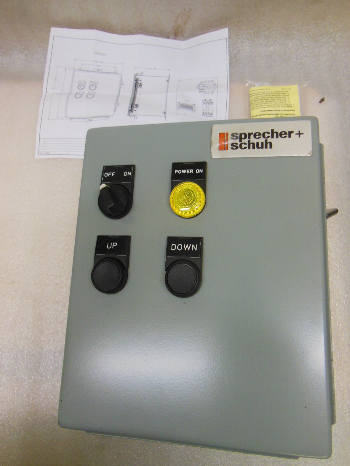 custom CONTROL PANEL full Voltage Non-Reversing with Off-On Switch – NEW