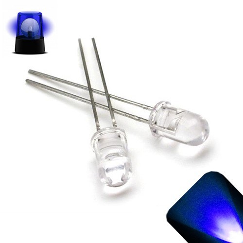 100 x LED 5mm Blue Extra Fast Flashing Blinking Strobe Ultra Bright LEDs 6Hz RC