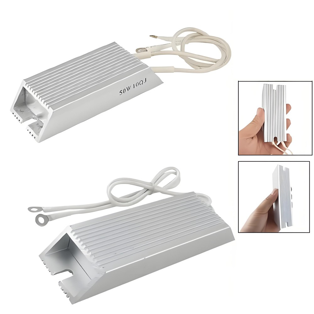 100W , 5 Ohm~500 Ohm Terminals Aluminium Housing Braking Resistor Resistance-