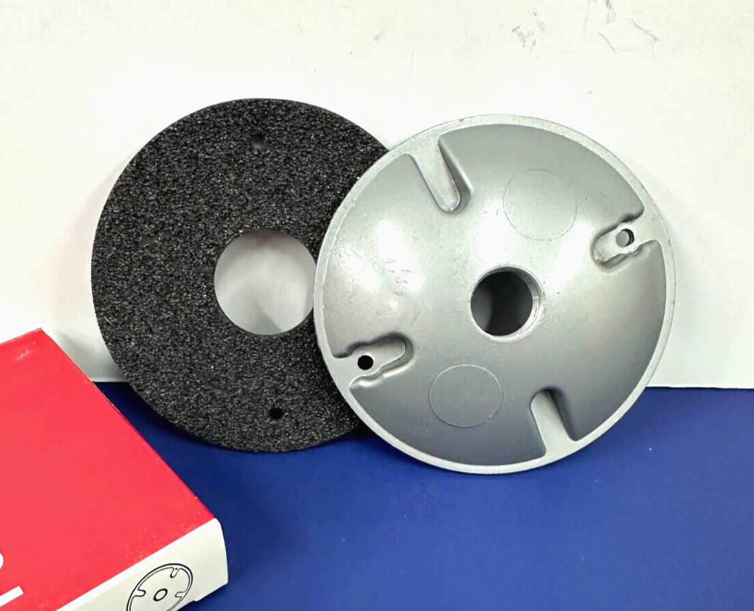 Outdoor DIE CAST LAMPHOLDER COVER with Gasket for 3″ & 4″ Box 1-Hole USA NEW Y-1