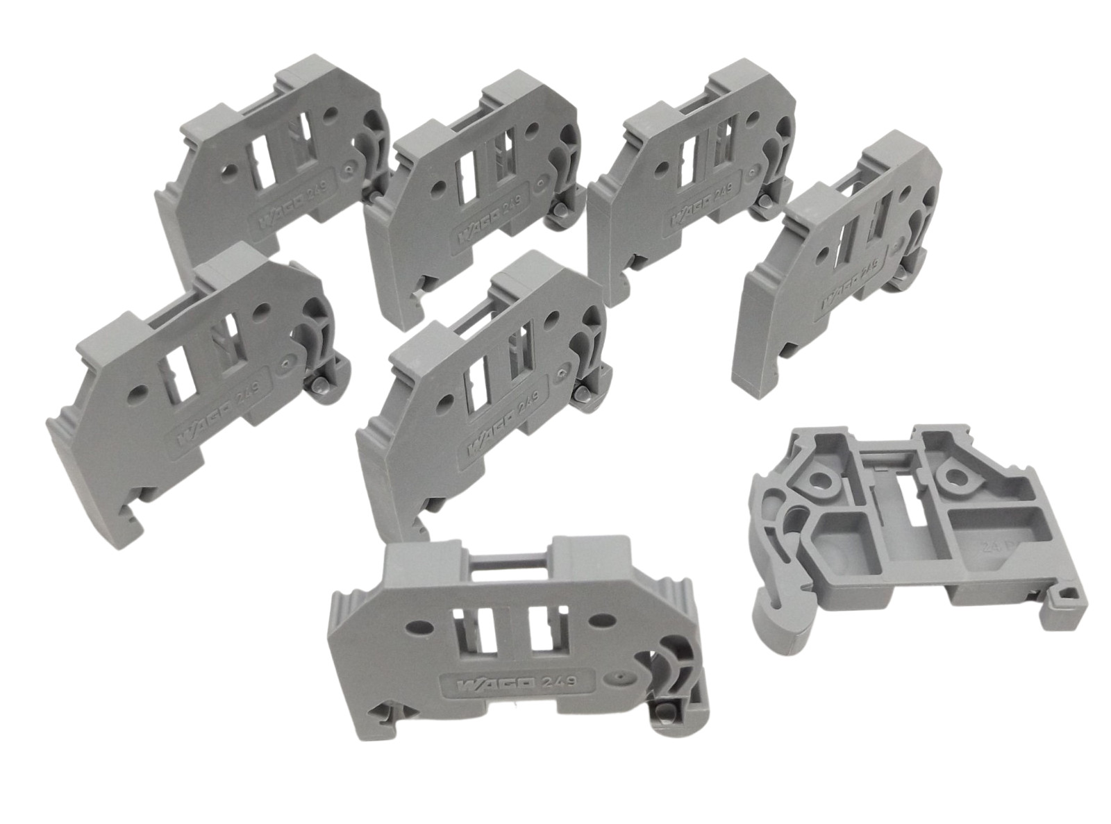 LOT OF 8 WAGO 249-116 SCREW LESS END STOP TERMINAL BLOCK