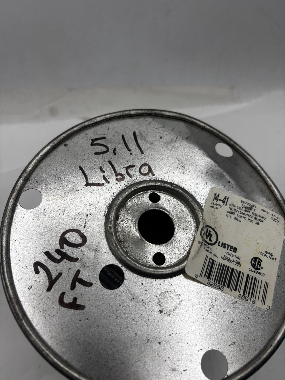 MACHINE TOOL WIRE 240FT 5,11 LIBRA MTW-TEW AWM 14-41 BLACK / NOIR WIRE