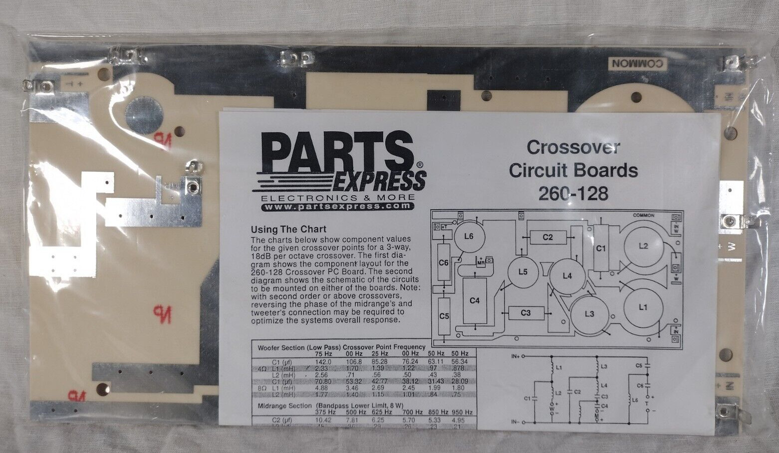 (4 lot) New Old Stock – Parts Express Crossover Circuit Boards 260-128