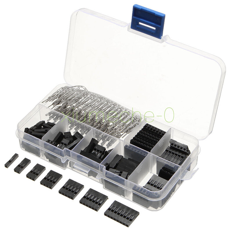 310PCS 2.54mm Male+Female Wire Jumper Pin Header Connector Housing Kit with case