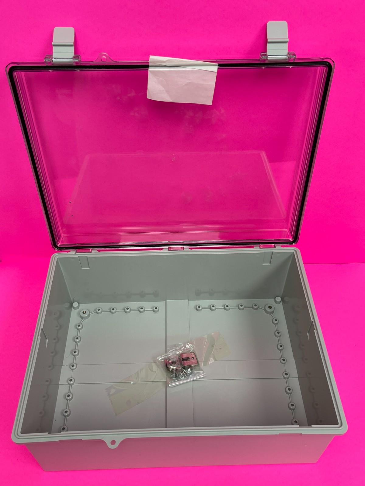 NEW Enclosure 11x15x6 Polyester With Hinged Clear Cover, NEMA 4X NE-PCT-2939